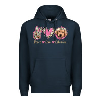 Navy Peace Love Labrador Premium Hoodie - Jasminsmagicworld