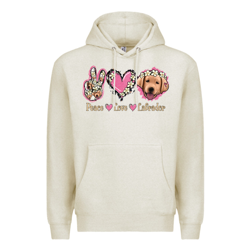 Peace Love Labrador Premium Hoodie by Jasminsmagicworld | Teevron
