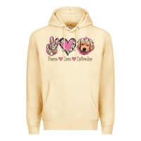 Pina Colada Peace Love Labrador Premium Hoodie - Jasminsmagicworld