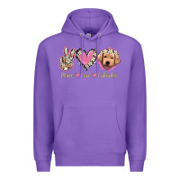 Purple Peace Love Labrador Premium Hoodie - Jasminsmagicworld