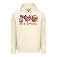 Sandshell Peace Love Labrador Premium Hoodie - Jasminsmagicworld