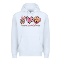 White Peace Love Labrador Premium Hoodie - Jasminsmagicworld