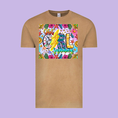 Hot Girl Summer Vintage Tee Designed By Cowhidedigitalart