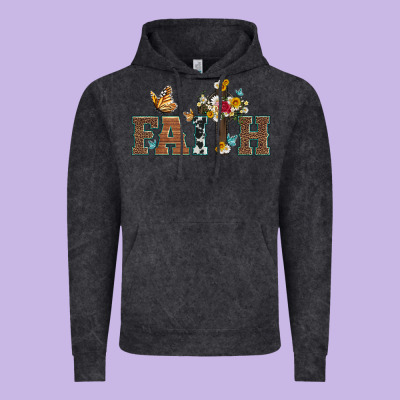 Faith Cross And Butterfly With Sunflower Leopard And Roses Vintage Hoodie Designed By Artiststas