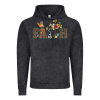 Vintage Black faith cross and butterfly with sunflower leopard and roses Vintage Hoodie - Artiststas