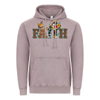 Vintage Zinc faith cross and butterfly with sunflower leopard and roses Vintage Hoodie - Artiststas