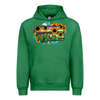 Emerald Montana Map Sunflower Cactus Serape Urban Hoodie - RanaPortraitStore