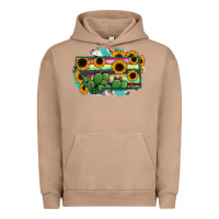 Pigment Burro Montana Map Sunflower Cactus Serape Urban Hoodie - RanaPortraitStore