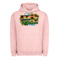 Pigment Salmon Montana Map Sunflower Cactus Serape Urban Hoodie - RanaPortraitStore