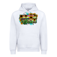 White Montana Map Sunflower Cactus Serape Urban Hoodie - RanaPortraitStore