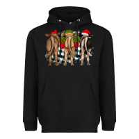 Black christmas heifers back view Heavyweight Hoodie - RanaPortraitStore