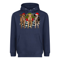Navy christmas heifers back view Heavyweight Hoodie - RanaPortraitStore