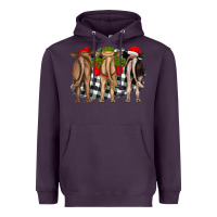 Plum christmas heifers back view Heavyweight Hoodie - RanaPortraitStore