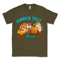 Army Green Pumpkin Spice Make Mama Nice Classic Tee - FaDigitalArtStudio