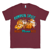 Burgundy Pumpkin Spice Make Mama Nice Classic Tee - FaDigitalArtStudio