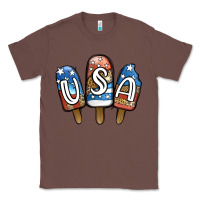 Chestnut USA Patriotic Leopard Popsicles Classic Tee - Jasminsmagicworld