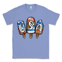 Colony Blue USA Patriotic Leopard Popsicles Classic Tee - Jasminsmagicworld