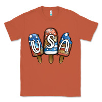 Copper USA Patriotic Leopard Popsicles Classic Tee - Jasminsmagicworld