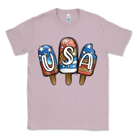 Lilac USA Patriotic Leopard Popsicles Classic Tee - Jasminsmagicworld