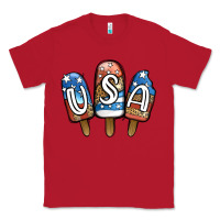 Red USA Patriotic Leopard Popsicles Classic Tee - Jasminsmagicworld