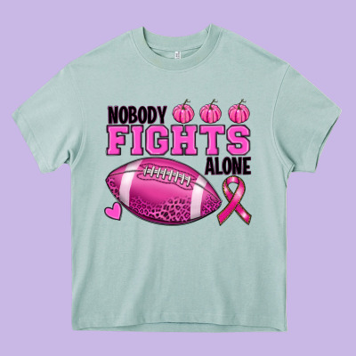 Nobody Fights Alone Heavy Core Tee Designed By Ranaportraitstore