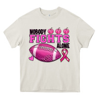 Cream nobody fights alone Heavy Core Tee - RanaPortraitStore
