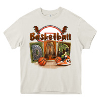 Cream basketball dad Heavy Core Tee - FaDigitalArtStudio