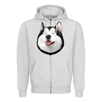 Dove Grey Husky Zipper Hoodie - Jasminsmagicworld