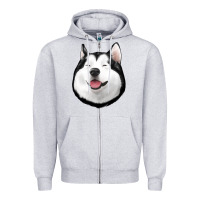 Heather Grey Husky Zipper Hoodie - Jasminsmagicworld