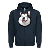 Navy Husky Zipper Hoodie - Jasminsmagicworld