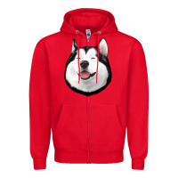 Red Husky Zipper Hoodie - Jasminsmagicworld