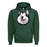 Sports Green Husky Zipper Hoodie - Jasminsmagicworld