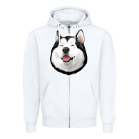 White Husky Zipper Hoodie - Jasminsmagicworld