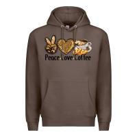 Coffee peace love coffee Premium Hoodie - BarkalooDesign