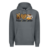 Rock peace love coffee Premium Hoodie - BarkalooDesign