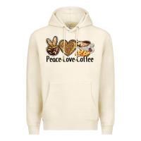 Tofu peace love coffee Premium Hoodie - BarkalooDesign