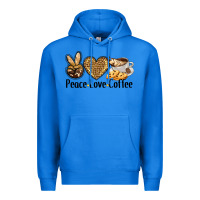True Royal peace love coffee Premium Hoodie - BarkalooDesign