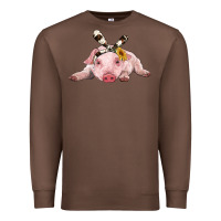Chestnut baby pig with cowhide ribbon Premium Sweatshirt - RanaPortraitStore