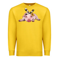 Lemon baby pig with cowhide ribbon Premium Sweatshirt - RanaPortraitStore