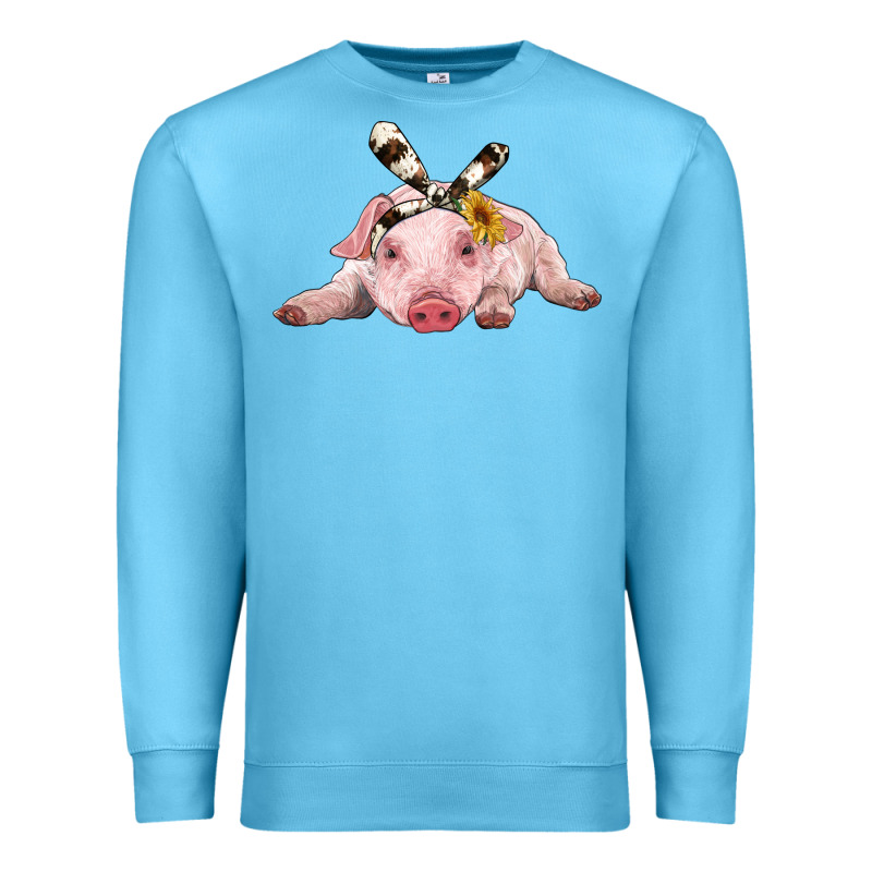 Baby Pig With Cowhide Ribbon Premium Sweatshirt by RanaPortraitStore | Teevron