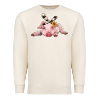 Sandshell baby pig with cowhide ribbon Premium Sweatshirt - RanaPortraitStore