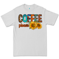 Dove Grey coffee please western doodle letters Premium Tee - FaDigitalArtStudio