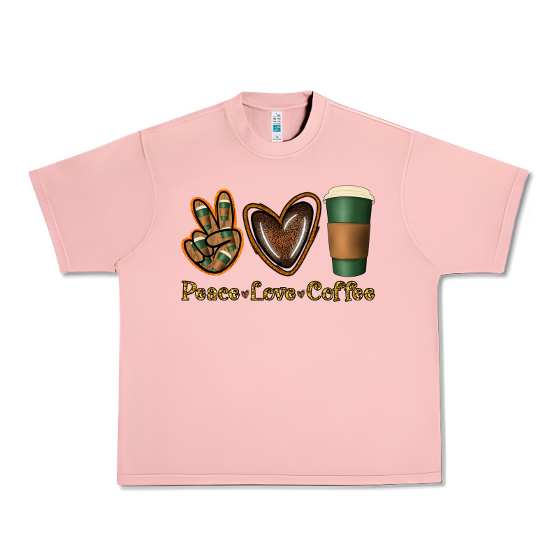 Peace Love Coffee Urban Heavy Tee by Jasminsmagicworld | Teevron