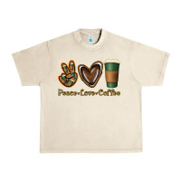 Sandshell peace love coffee Urban Heavy Tee - Jasminsmagicworld