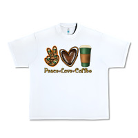 White peace love coffee Urban Heavy Tee - Jasminsmagicworld