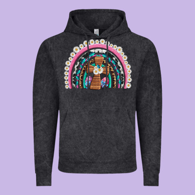 Easter Cross Daisy Egg Rainbow Vintage Hoodie Designed By Artiststas