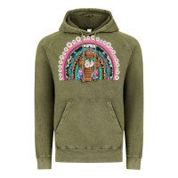 Vintage Olive easter cross daisy egg rainbow Vintage Hoodie - Artiststas