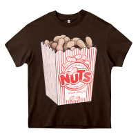 Chocolate Brown Peanuts Heavy Core Tee - FaDigitalArtStudio