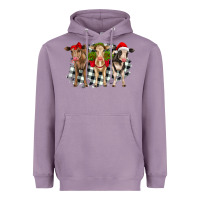 Lavender Christmas heifers front view Heavyweight Hoodie - RanaPortraitStore