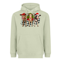 Matcha Christmas heifers front view Heavyweight Hoodie - RanaPortraitStore